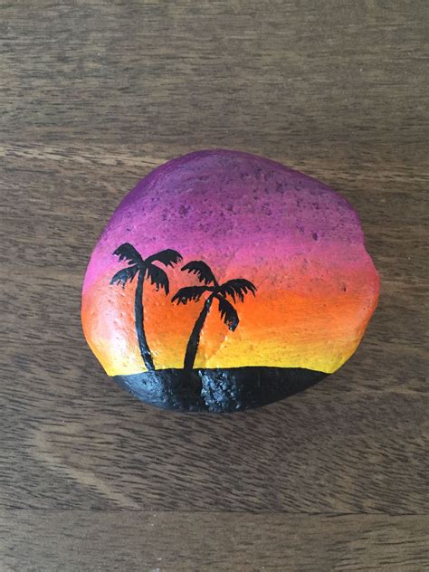 rock painting ideas sunset|sunset rock painting technique.